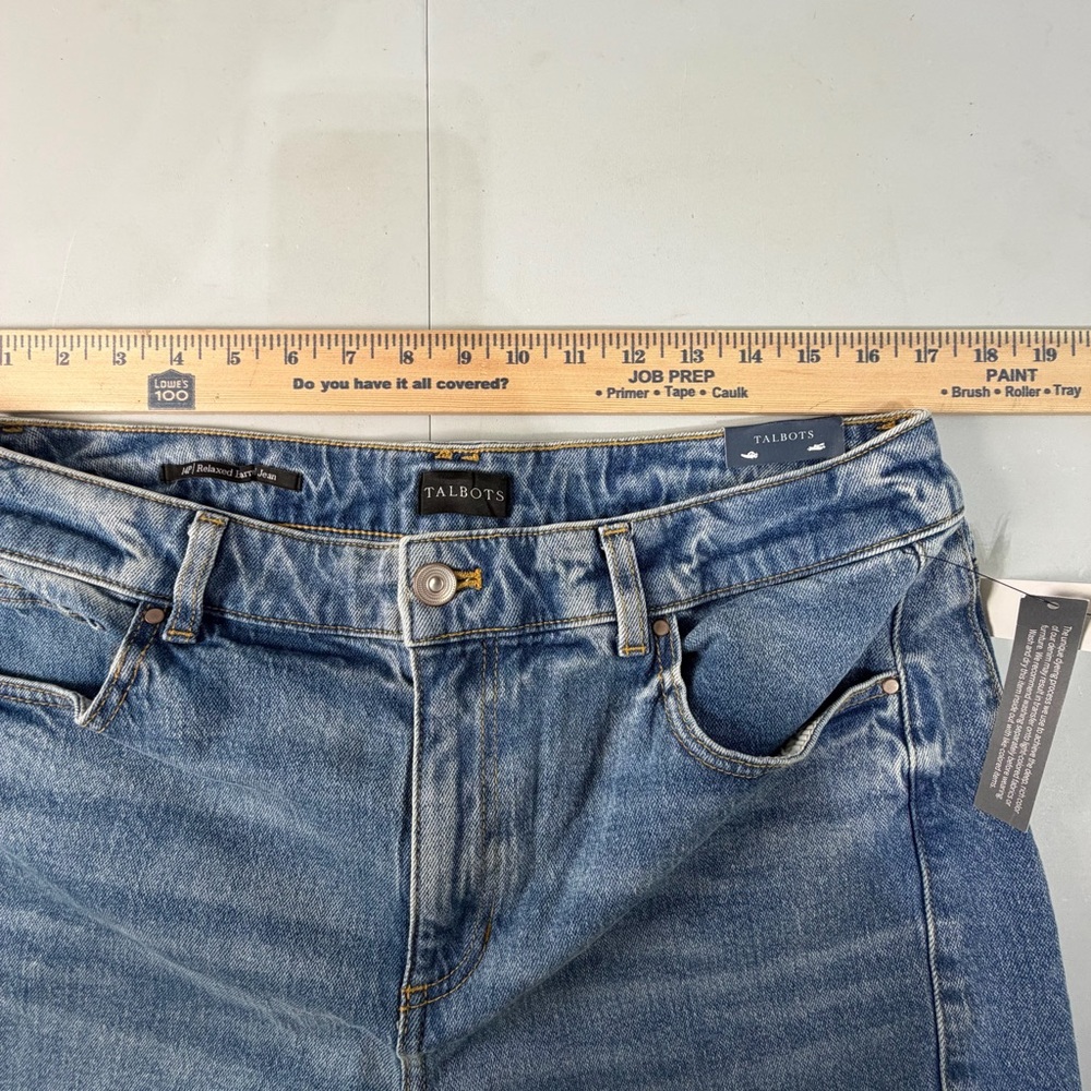 Talbots Relaxed Barrel Jean Denim Ankle Length High‎ Waist Women’s 14 Petite New - Picture 5 of 7